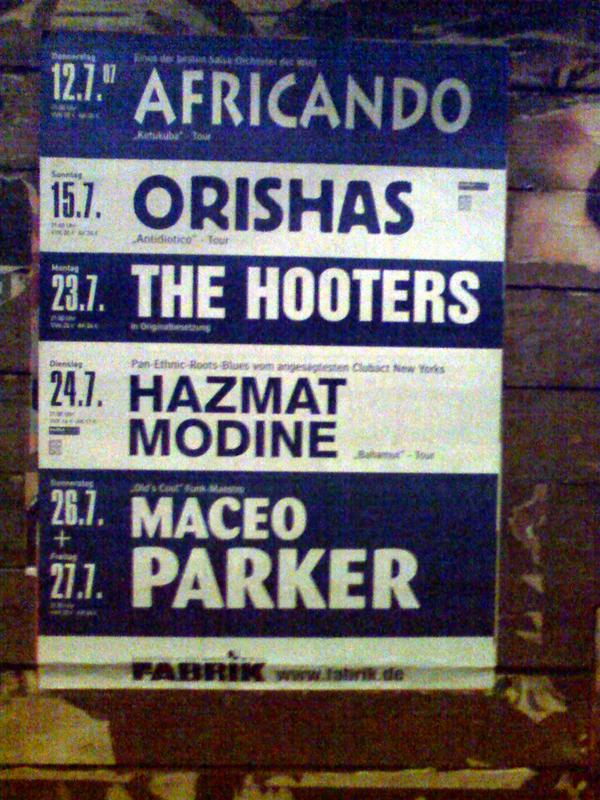 gig poster in Hamburg, Germany